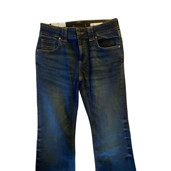 ZARA Women's Low Rise Bootcut Jeans Size 40 Bleu  Vintage Wash - Picture 10 of 11